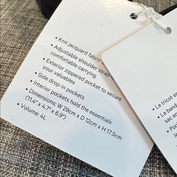 lululemon athletica City Essentials L Monogram Jacquard Black Shoulder Bag - Picture 11 of 17